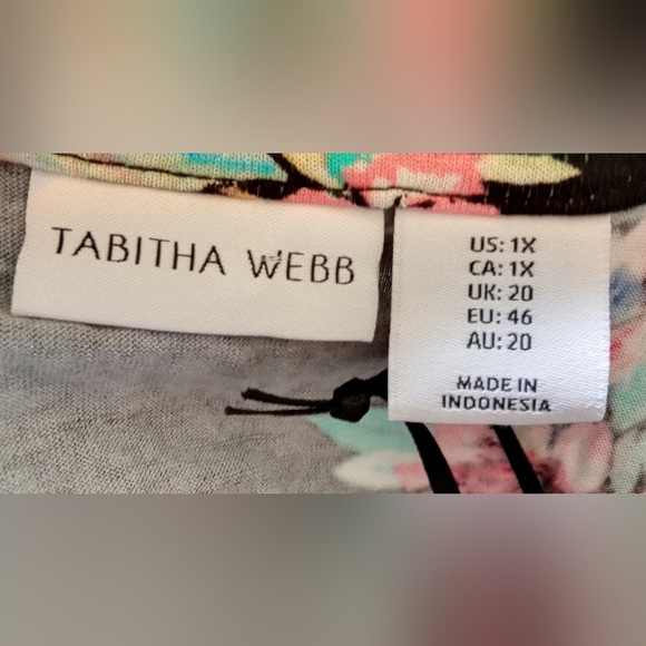 Tabitha Webb Floral V-Neck Blouse NWT Women's Size 1X - Picture 9 of 10